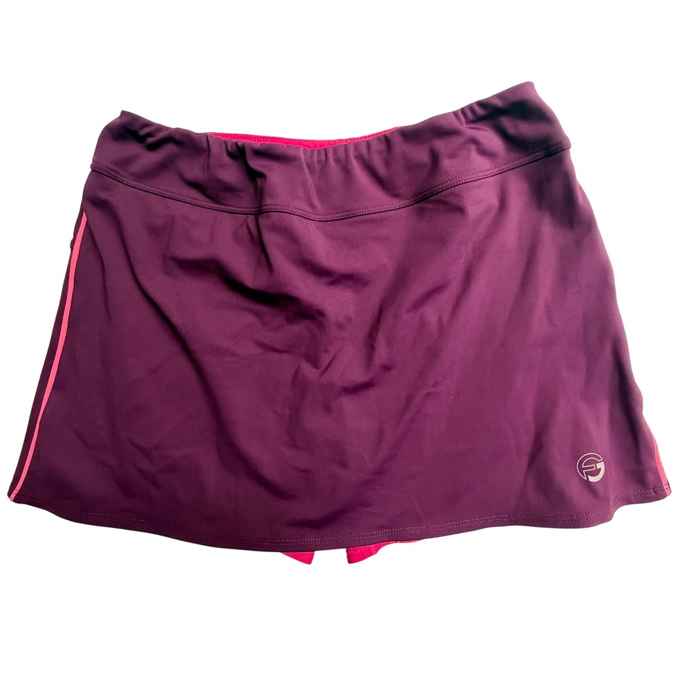 Foray Golf Womens Purple Pink Athletic Skort Skirt Size M Zipper Pocket Tennis